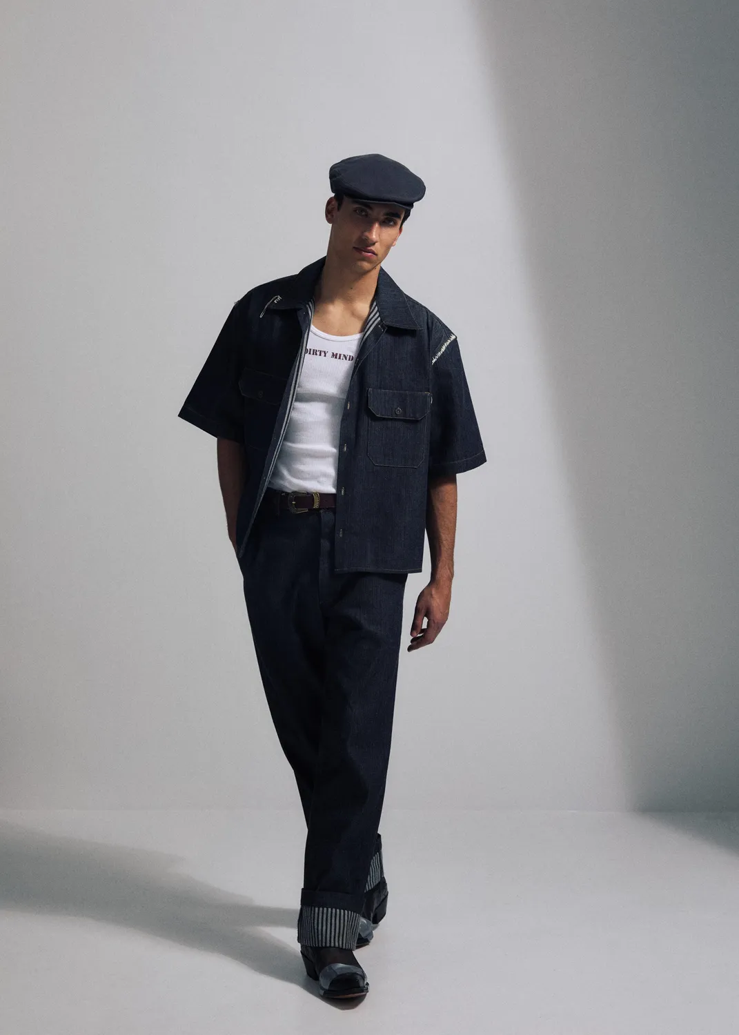 Paolo Leduc Workwear chemise denim rayé