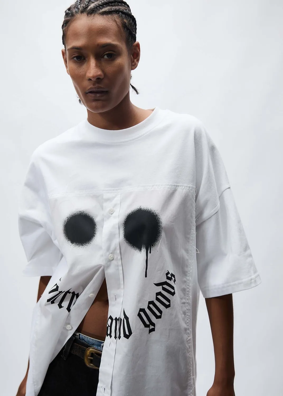 Paolo Leduc Happy Contraband t-shirt coton blanc oversize