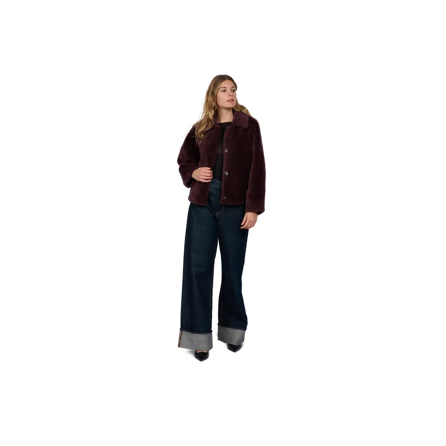 Oakwood Helen 63748 veste laine réversible porto