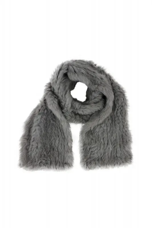 Oakwood Elsa 65075 écharpe gris fourrure lapin