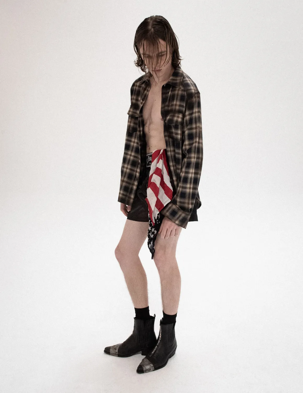 PAOLO LEDUC Lined Sins chemise coton effet usé S