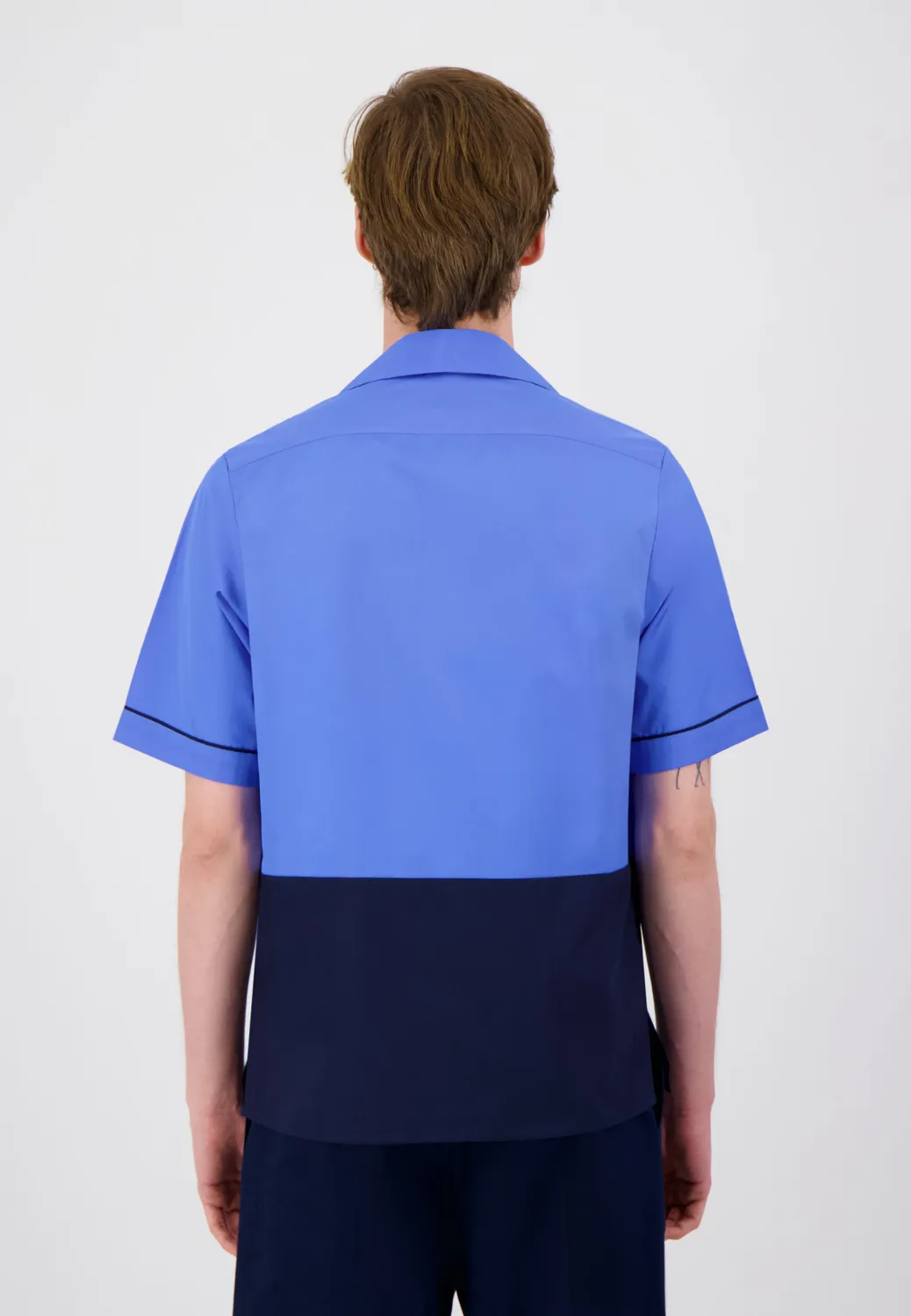 Pierre Talamon chemise bowling bleue navy homme