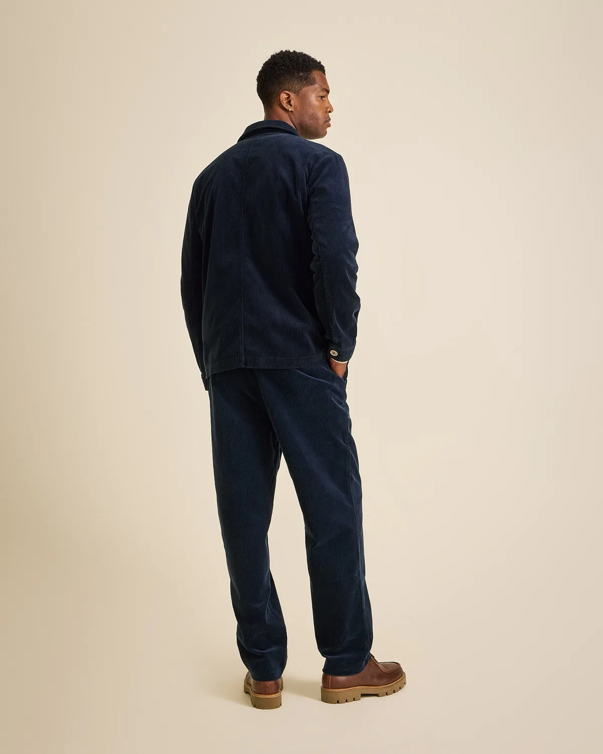 Cotelé Paris Pantalon Pince Homme navy velours