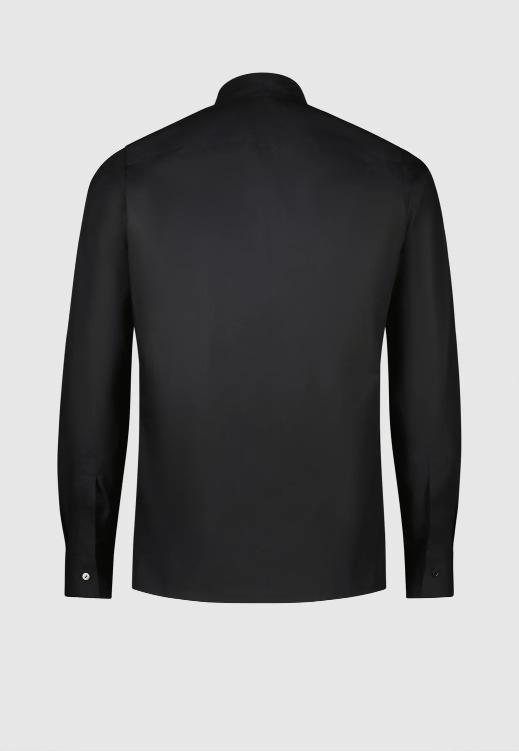 Pierre Talamon col montant chemise noire coton