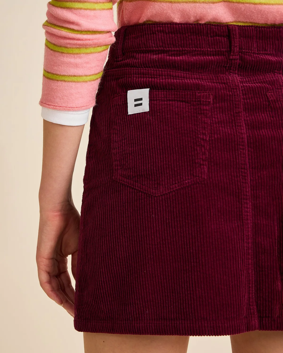 Cotélé Paris Tiny jupe velours prune