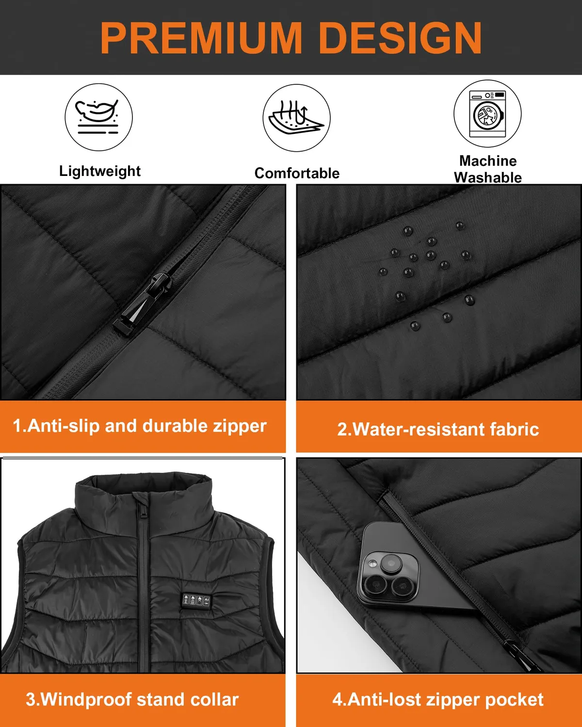 Vapesoon 26 Zones Gilet Chauffant Léger Sans Batterie