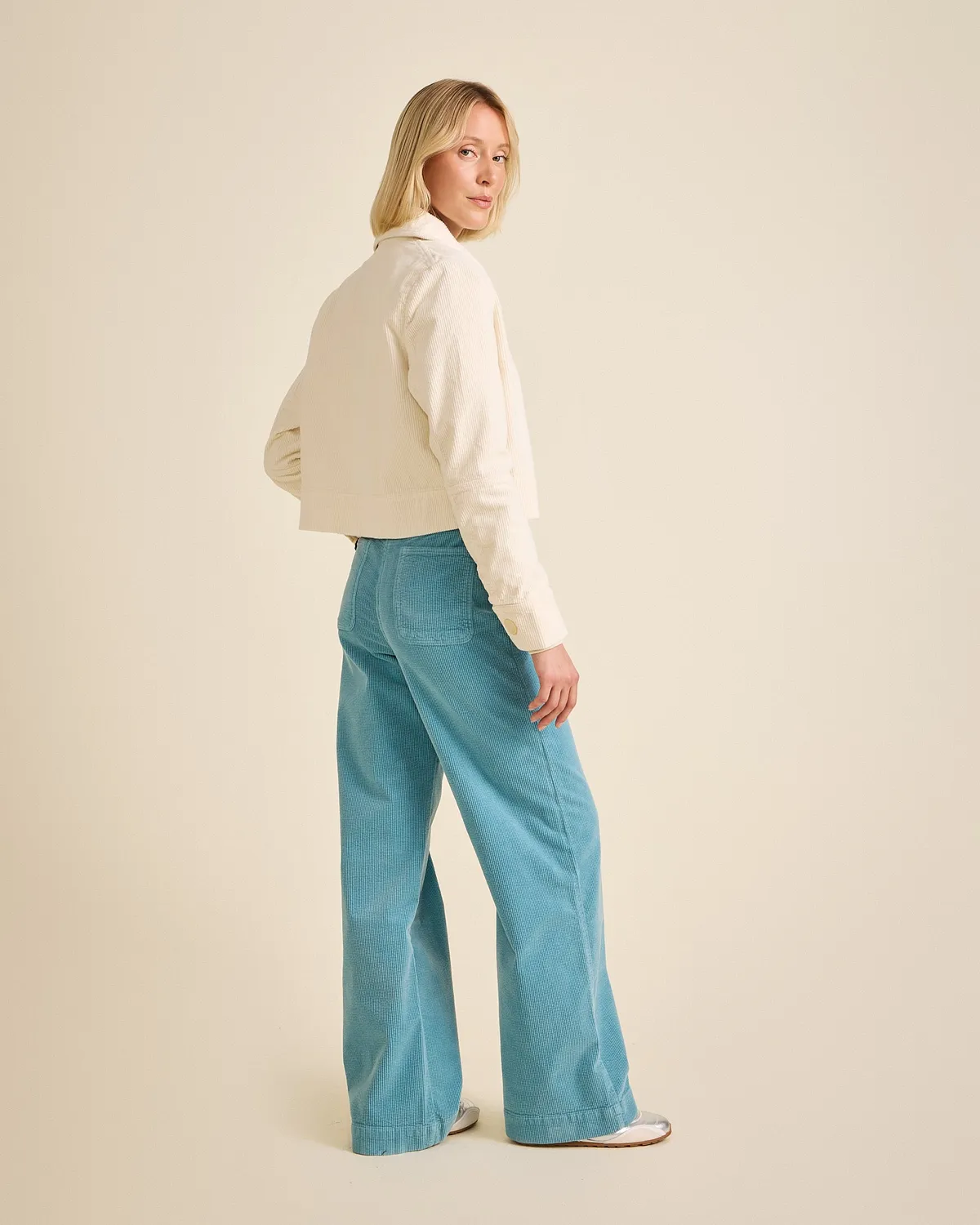 Cotelé Paris Daisy veste écru coton bio