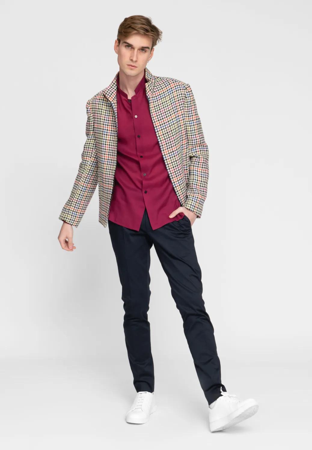 Pierre Talamon blouson multicolore zippé chaud