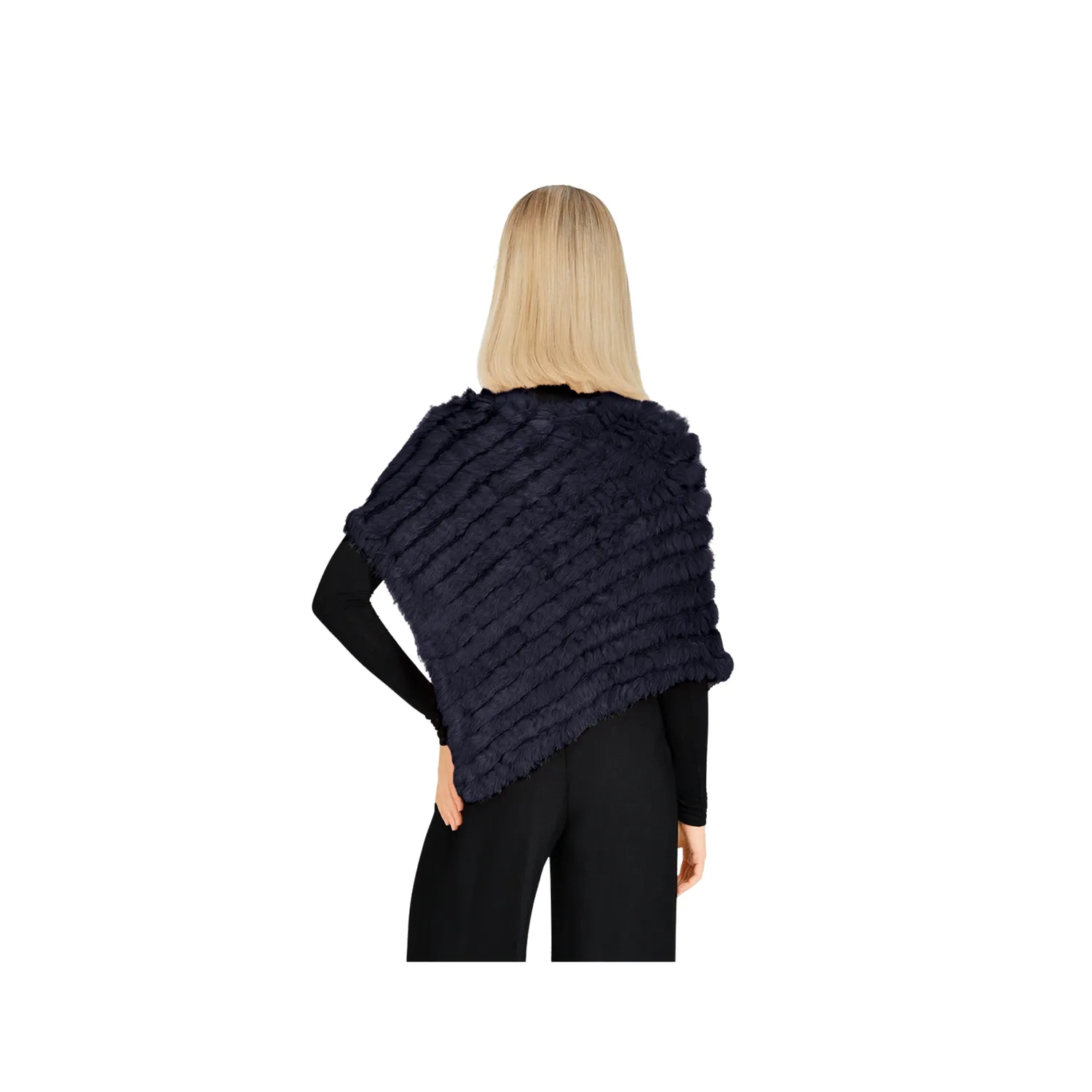 Oakwood Davos 56034 poncho fourrure indigo lapin