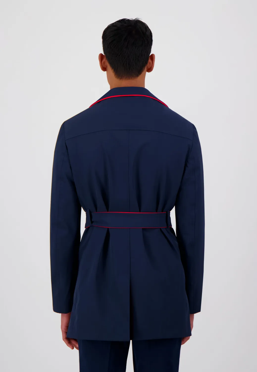 Pierre Talamon Kerin trench bleu corail