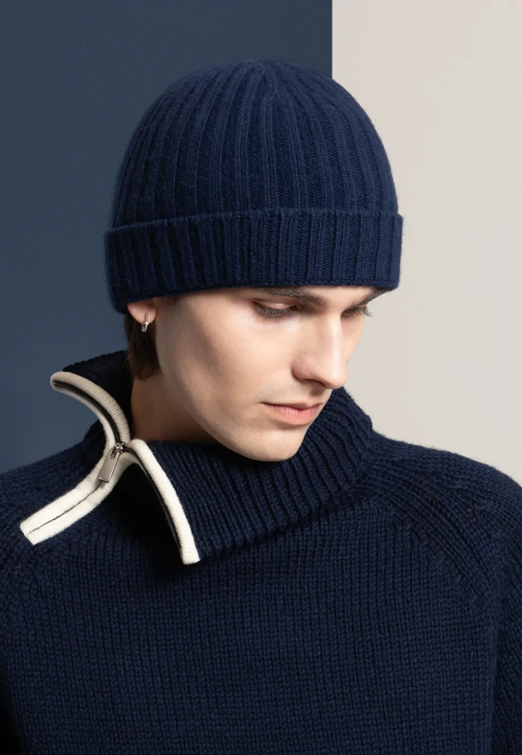 Pierre Talamon bonnet bleu maille chaude