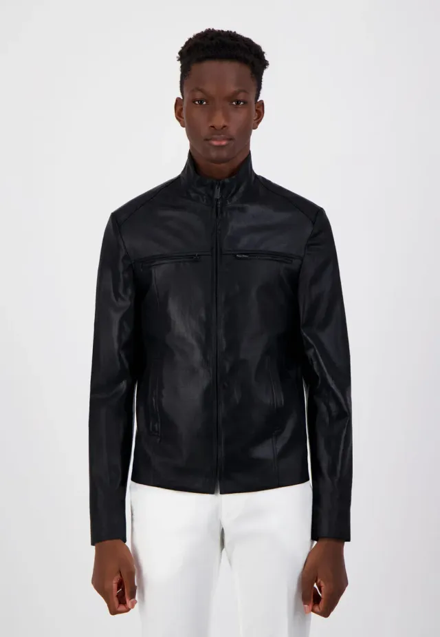 Pierre Talamon Ottoman blouson noir droit