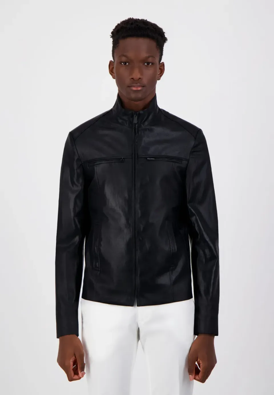 Pierre Talamon Ottoman blouson noir droit