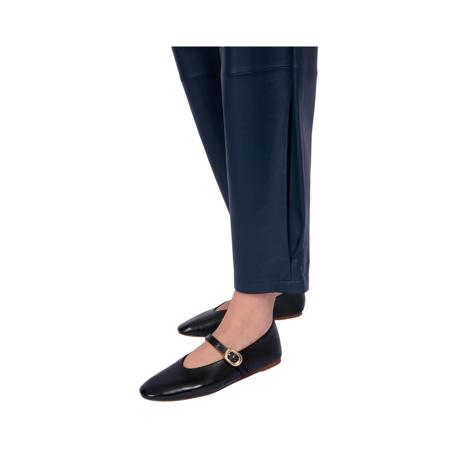 OAKWOOD MIA 65214 pantalon cuir bleu marine