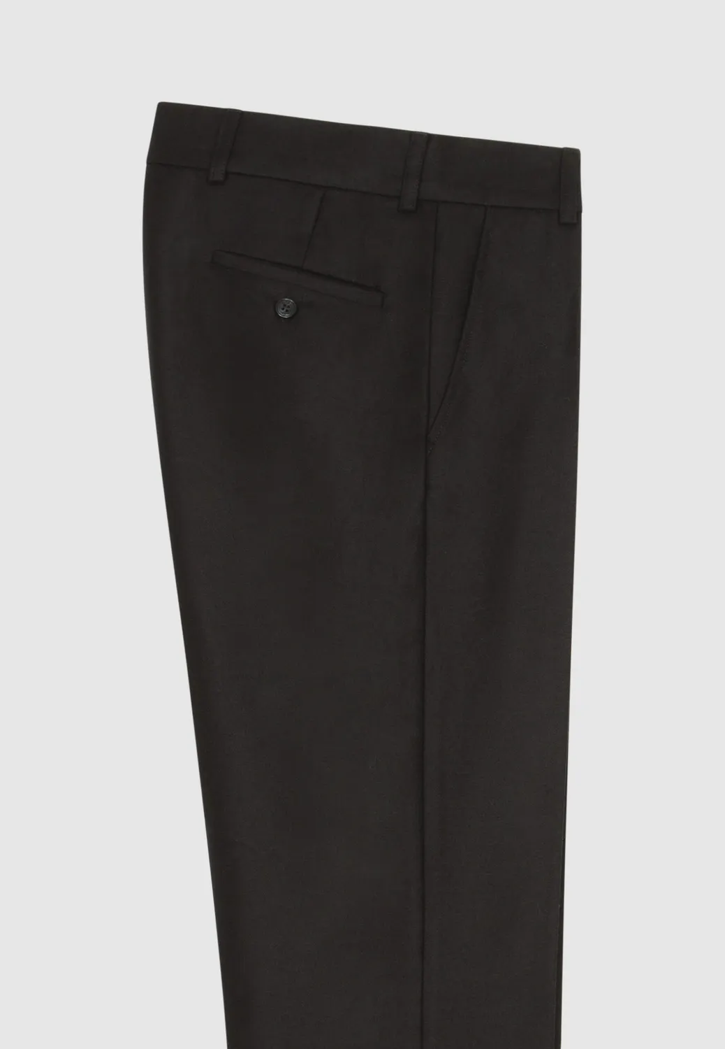 Pierre Talamon Droit pantalon flanelle laine noir