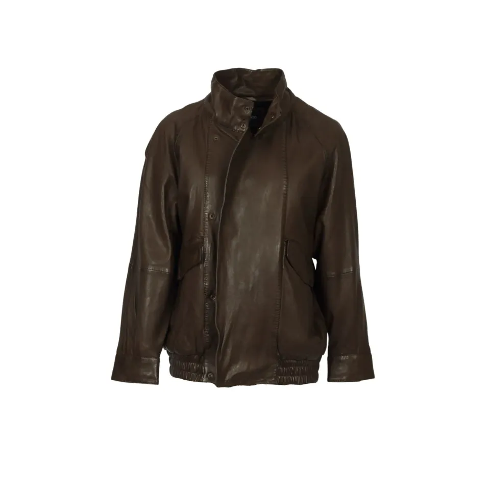 OAKWOOD SAILOR 65350 blouson choco cuir mouton