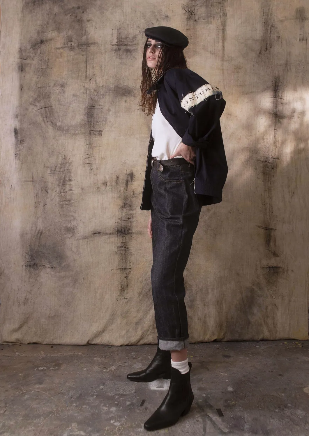 Paolo Leduc Couture Tailoring bomber blouson bleu marine coton