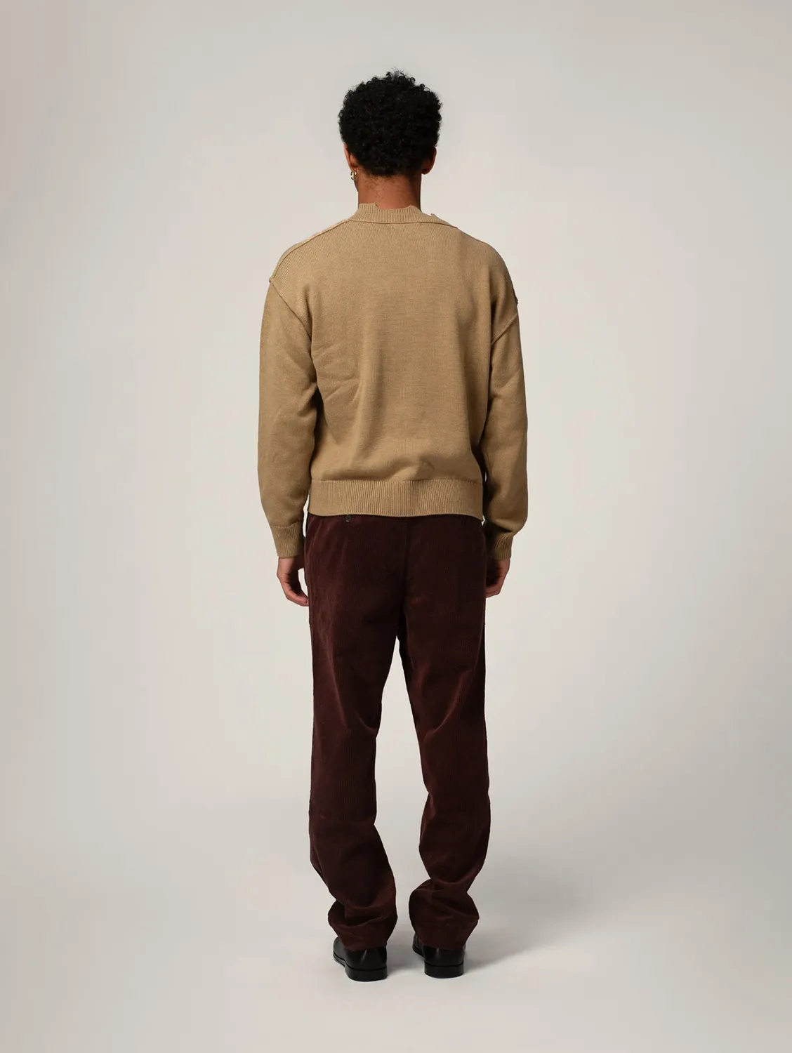 Cotelé Paris Pince chocolat pantalon velours coupe droite