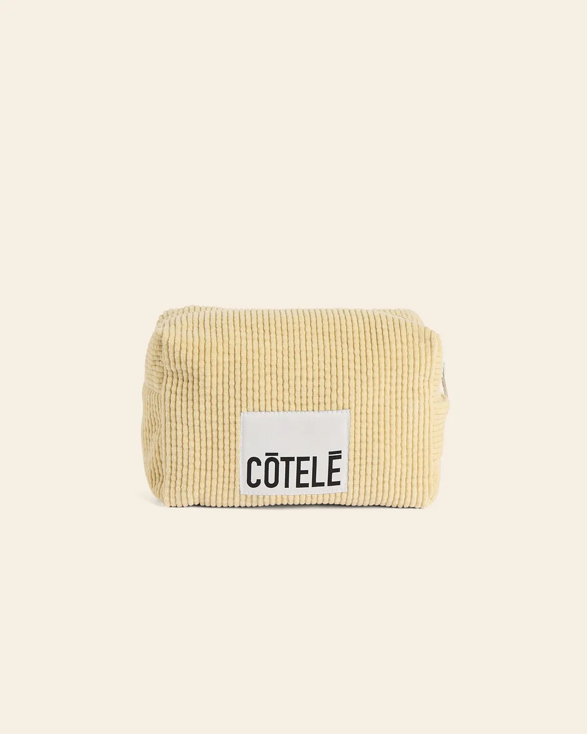 Cotelé Paris trousse de toilette cacahuète velours bio TU