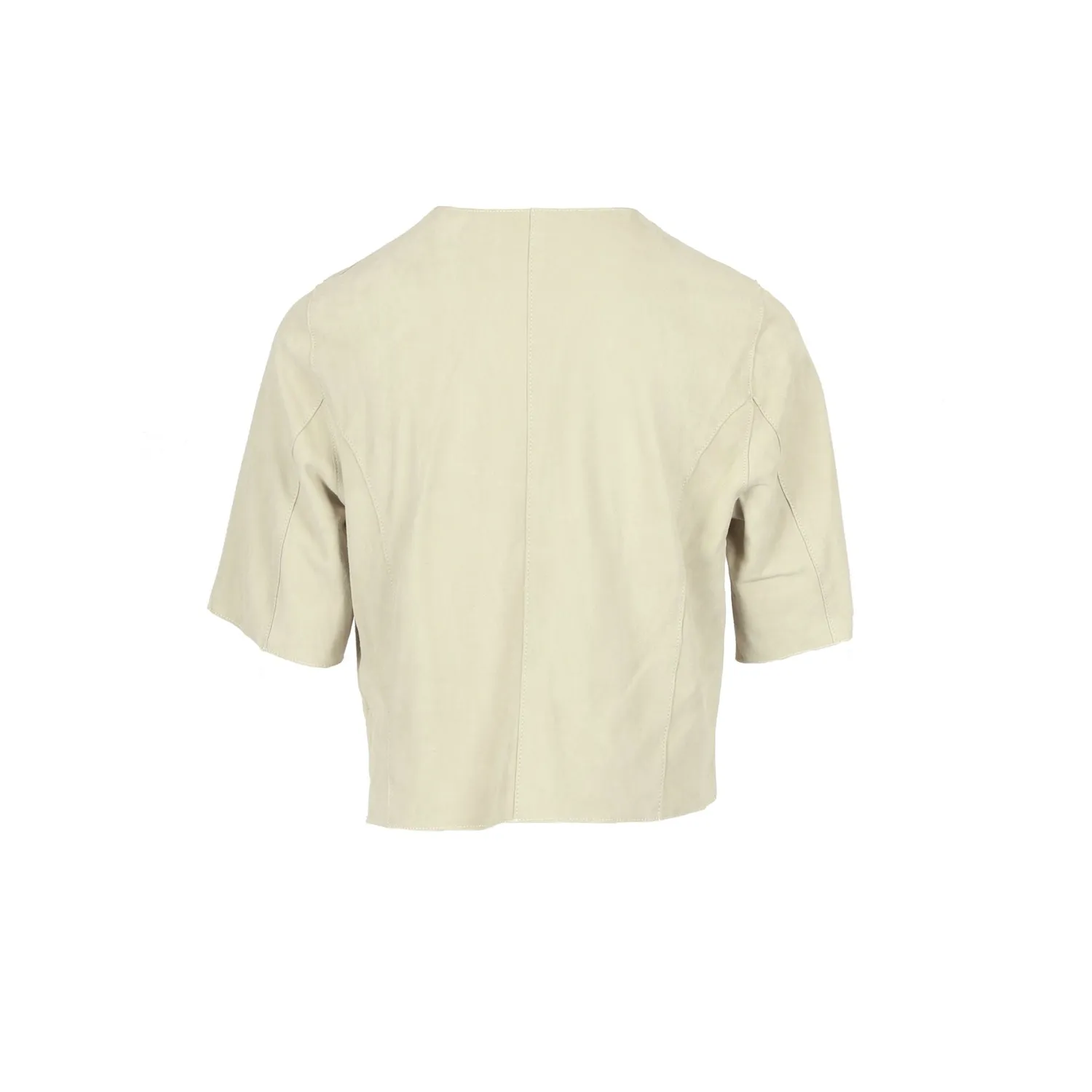 Oakwood Keira 65204 veste ivoire manches courtes cuir