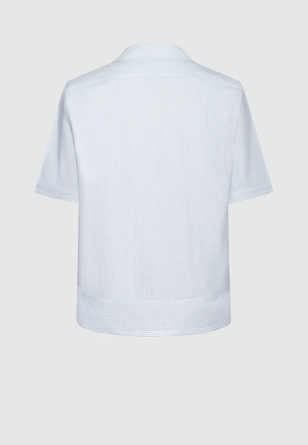 Pierre Talamon fines rayures chemise manches courtes
