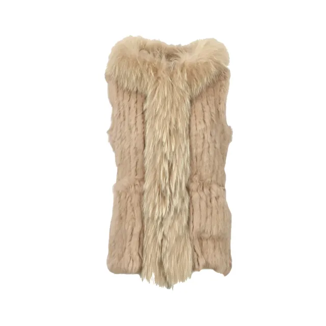 Oakwood Maliha 64900 gilet fourrure beige foncé véritable