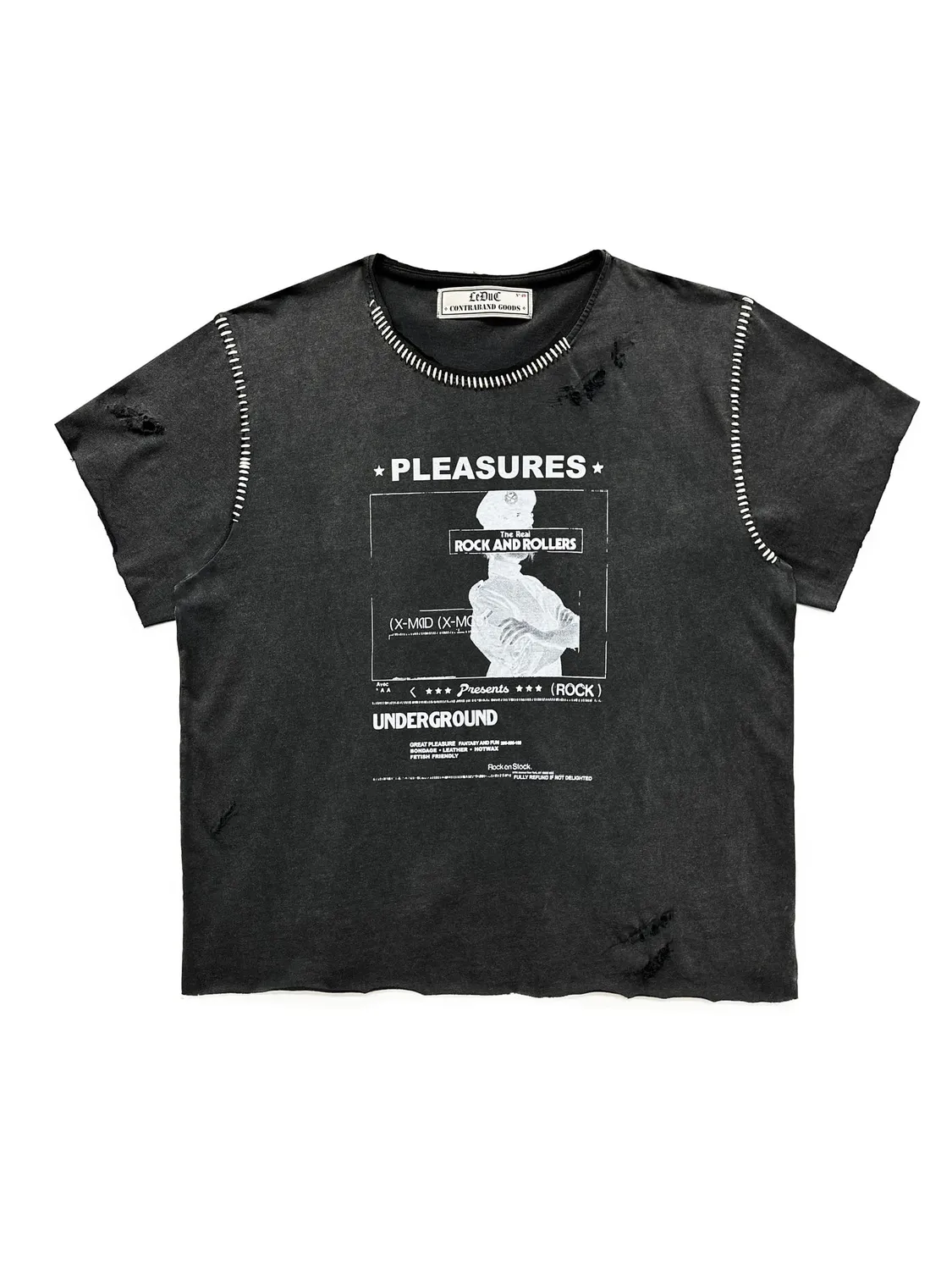 Paolo Leduc Pleasures t-shirt vintage noir coton bio