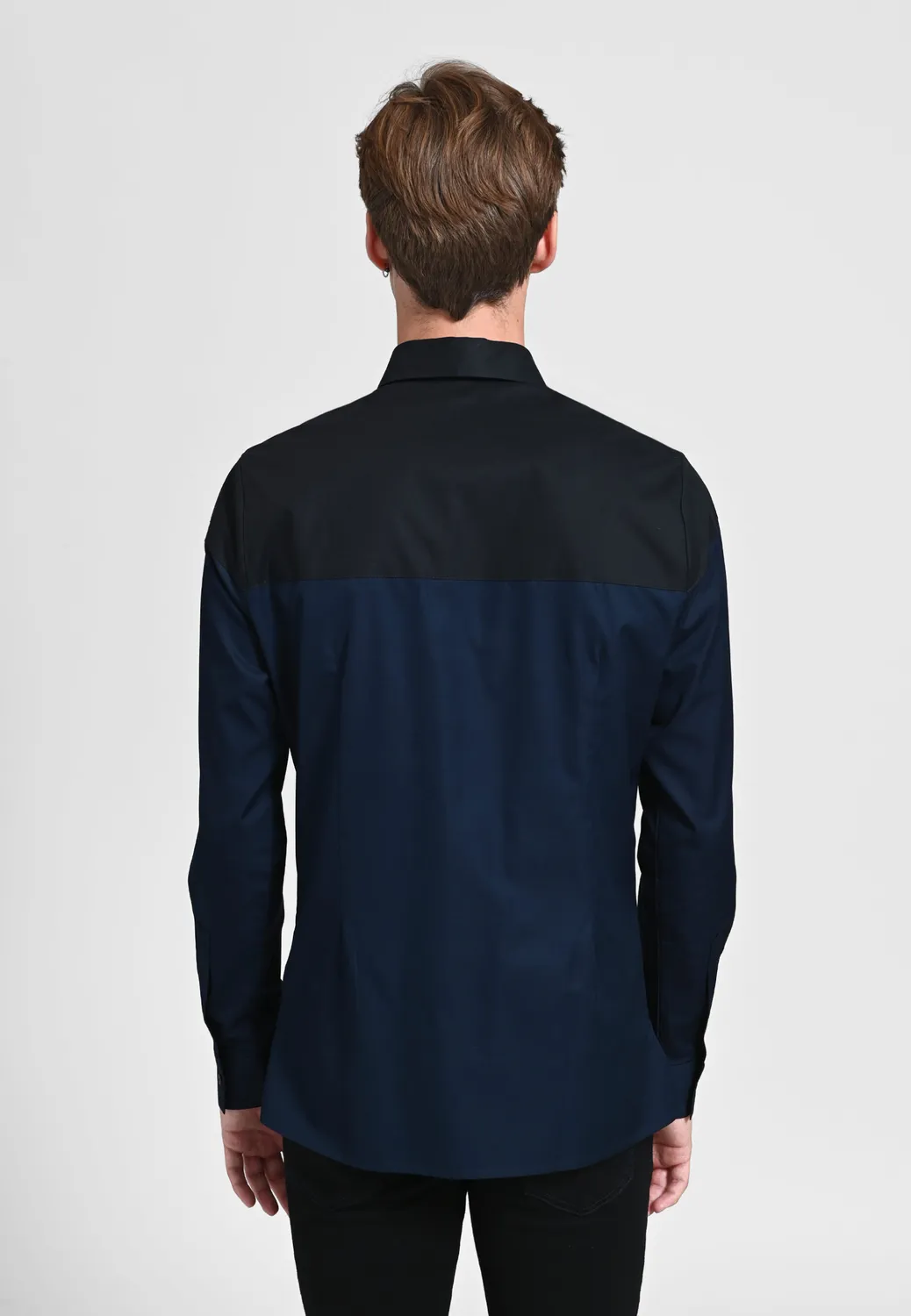 Pierre Talamon Chemise bicolore homme moderne