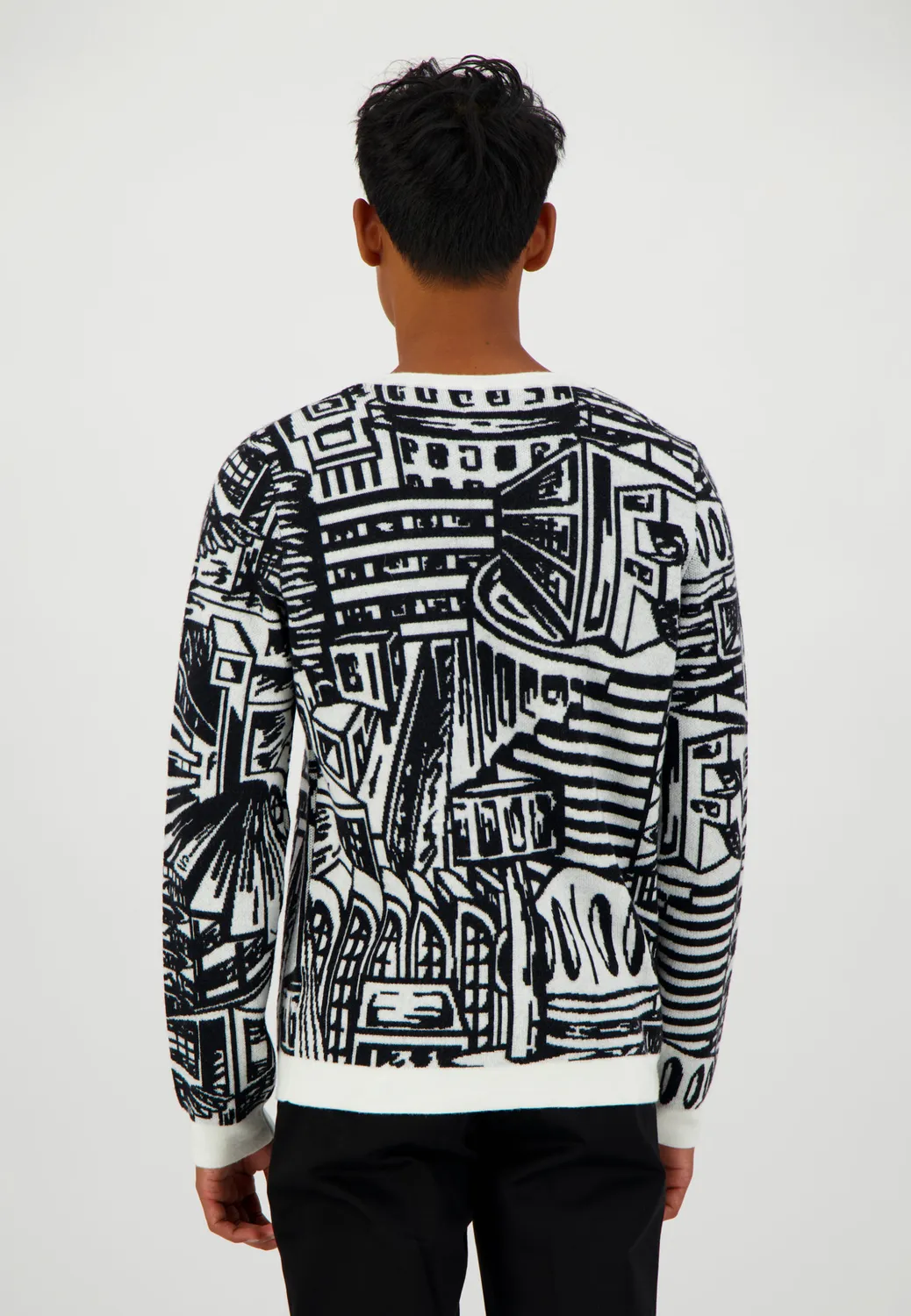 Pierre Talamon Architecture pull noir et blanc