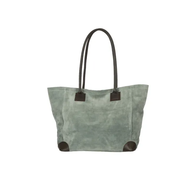 Oakwood Pampa 65190 cabas bleu ciel croûte de cuir