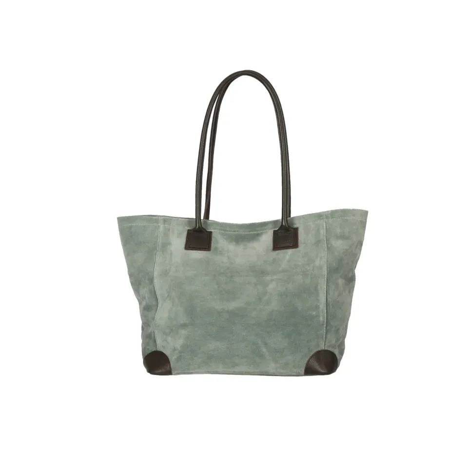 Oakwood Pampa 65190 cabas bleu ciel croûte de cuir