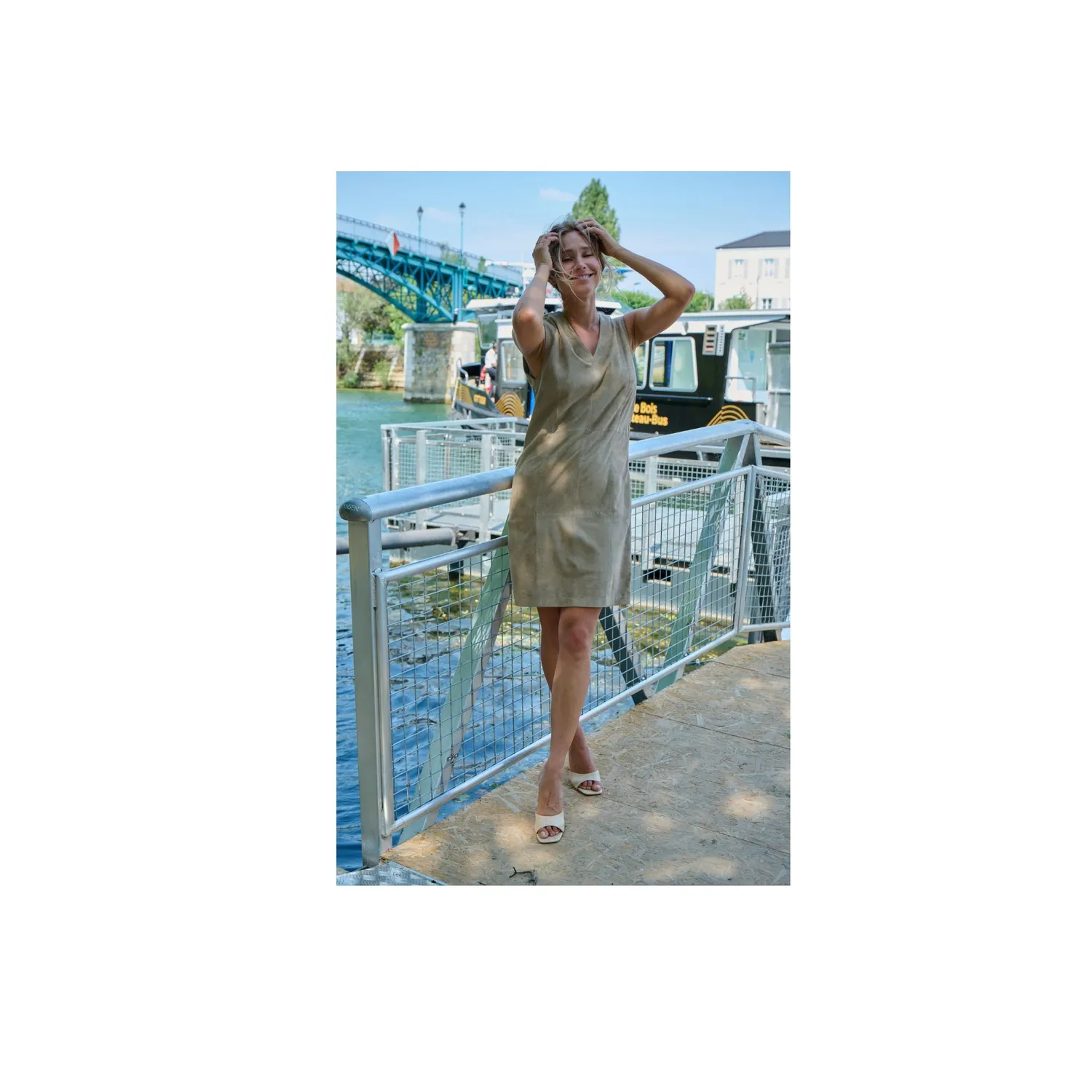 Oakwood Magnolia 65198 robe cuir beige