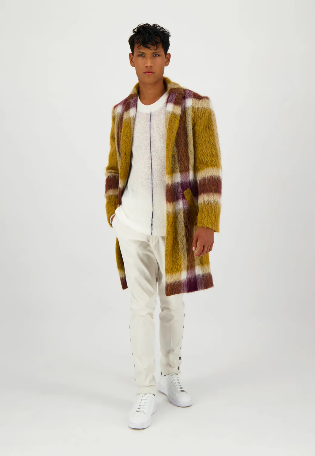 Pierre Talamon mohair pull ivoire chaud hiver