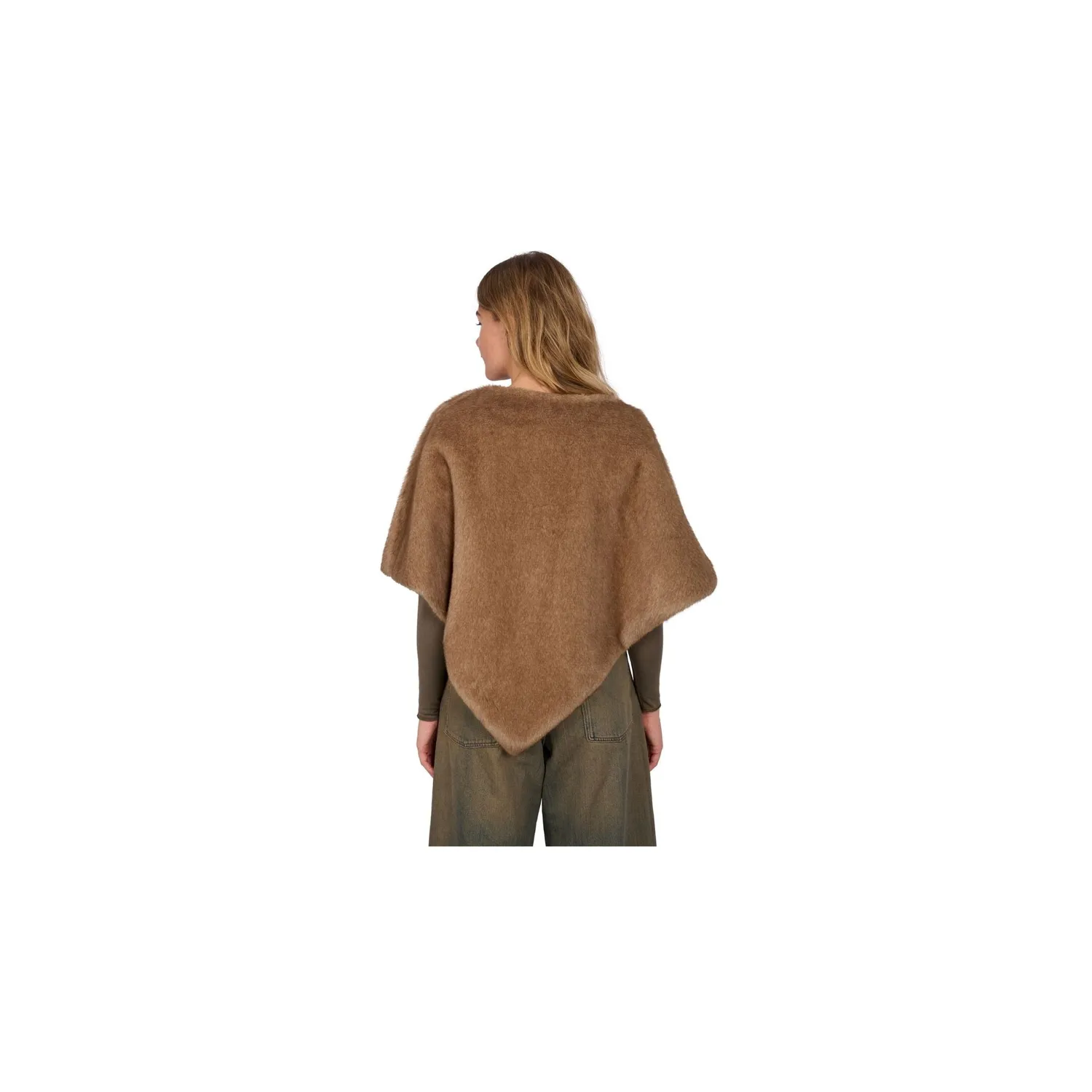 Oakwood Megeve 65294 poncho fausse fourrure taupe