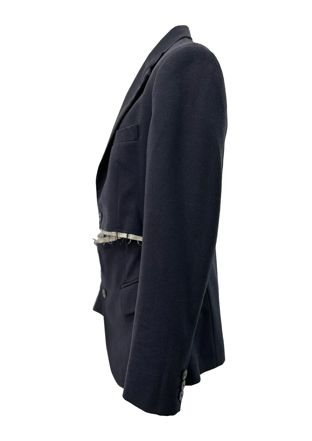 PAOLO LEDUC The Cuts blazer bleu laine sur mesure
