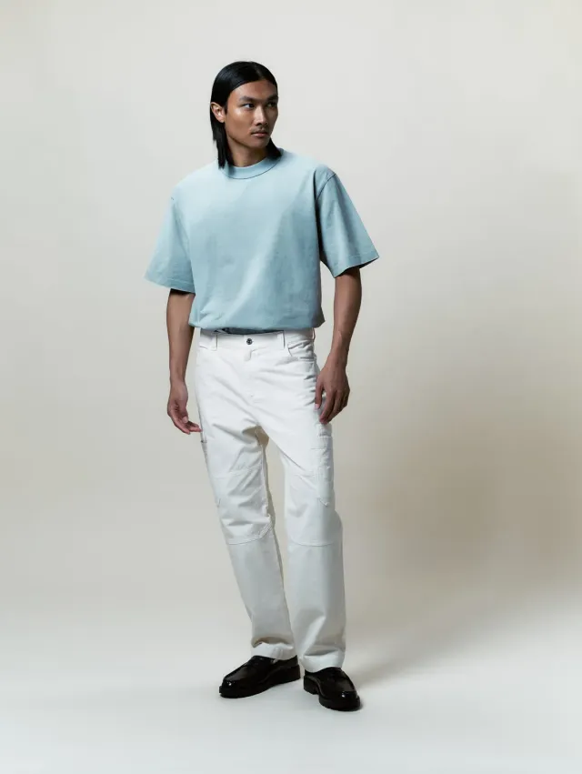 Cotelé Paris pantalon cargo toile écru unisexe 32-44