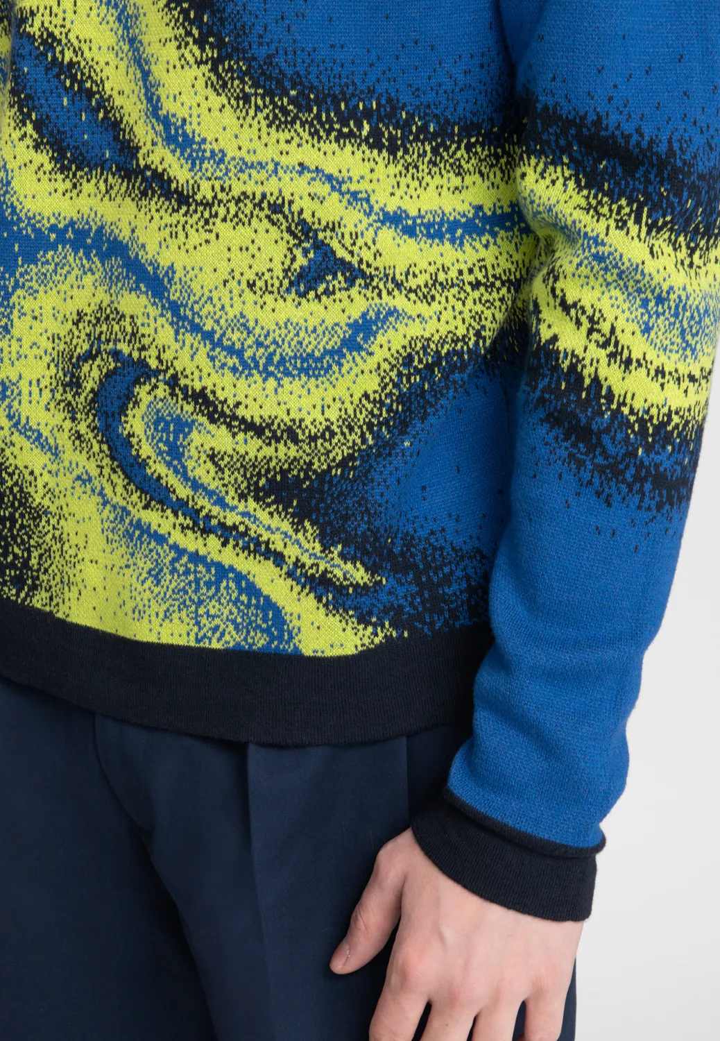 Pierre Talamon Ecume pull bleu maille douce