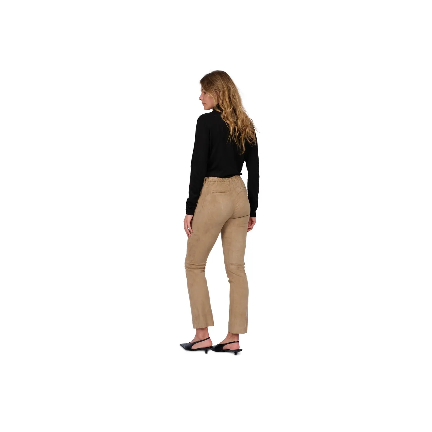 Oakwood Freya 64728 pantalon cuir marron stretch