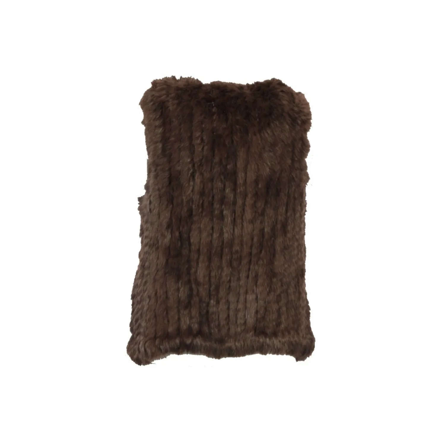 Oakwood Magali 62683 gilet fourrure lapin marron foncé
