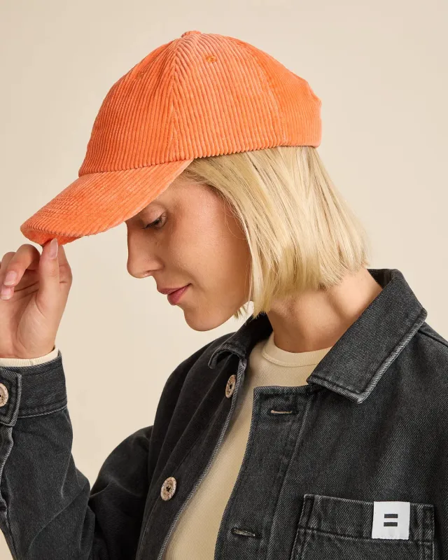 Cotelé Paris Casquette peach velours coton