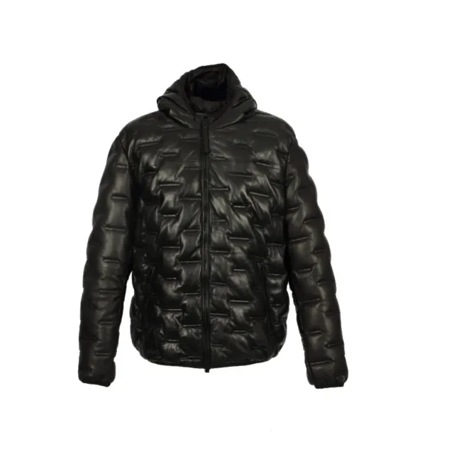 Oakwood Gabriel 65133 doudoune cuir noir capuche