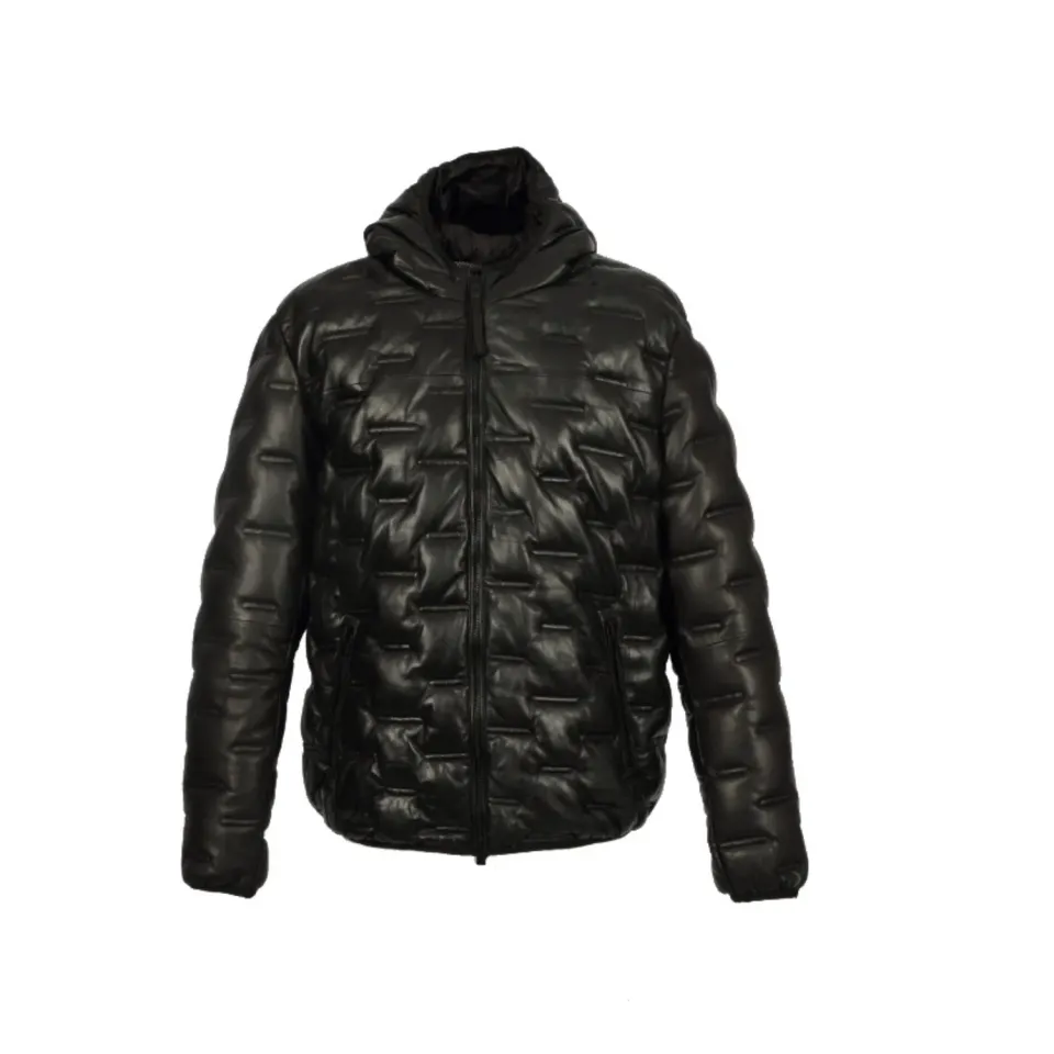 Oakwood Gabriel 65133 doudoune cuir noir capuche