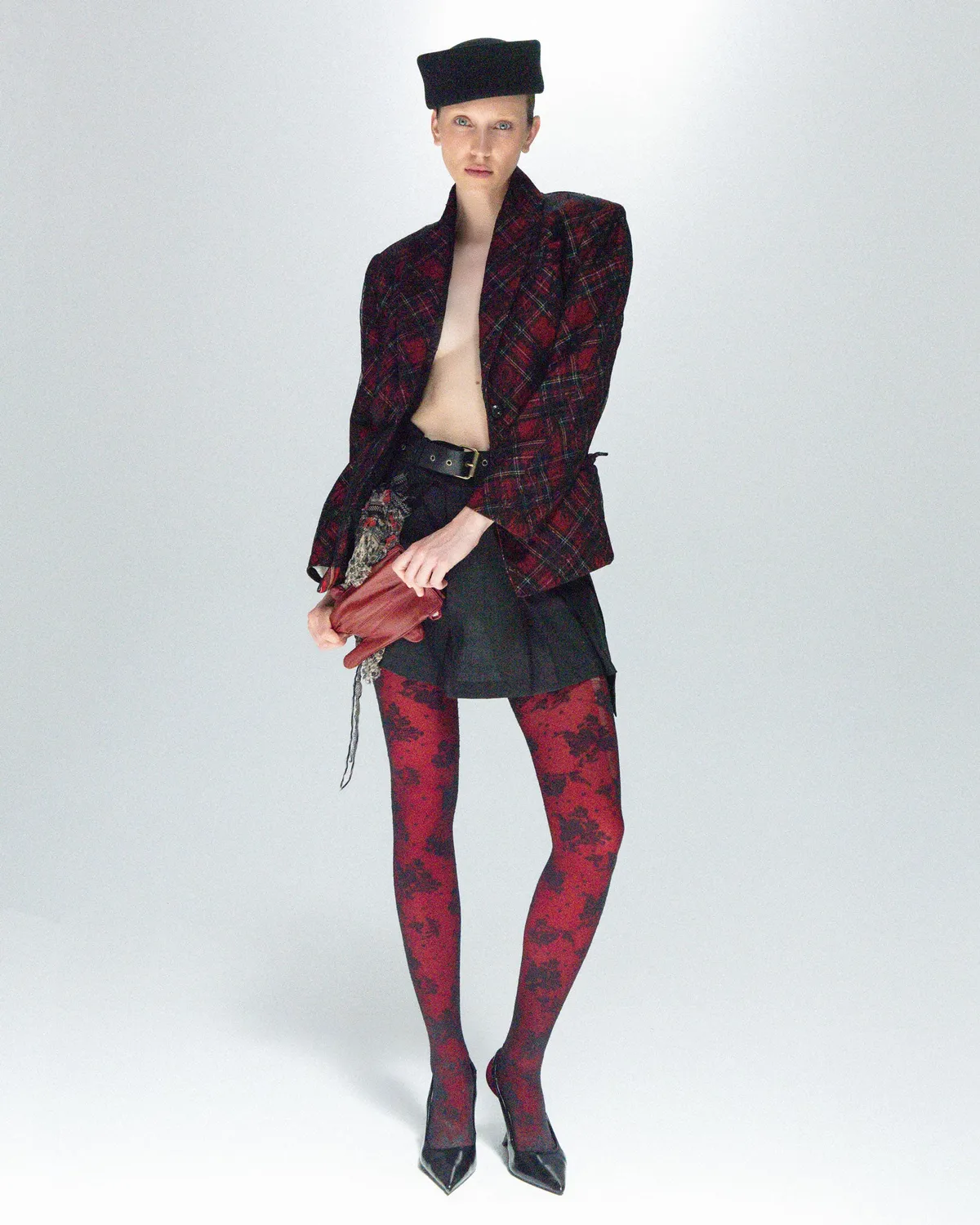 Paolo Leduc Hybrid mini kilt jupe plissée noire