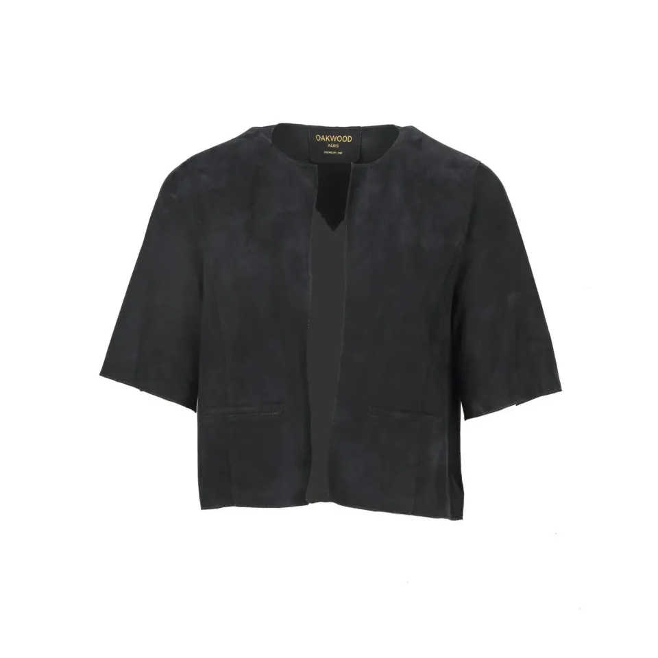 OAKWOOD KEIRA 65204 veste chèvre velours marine
