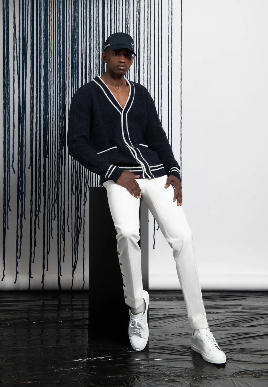 Pierre Talamon Tors cardigan torsadé homme