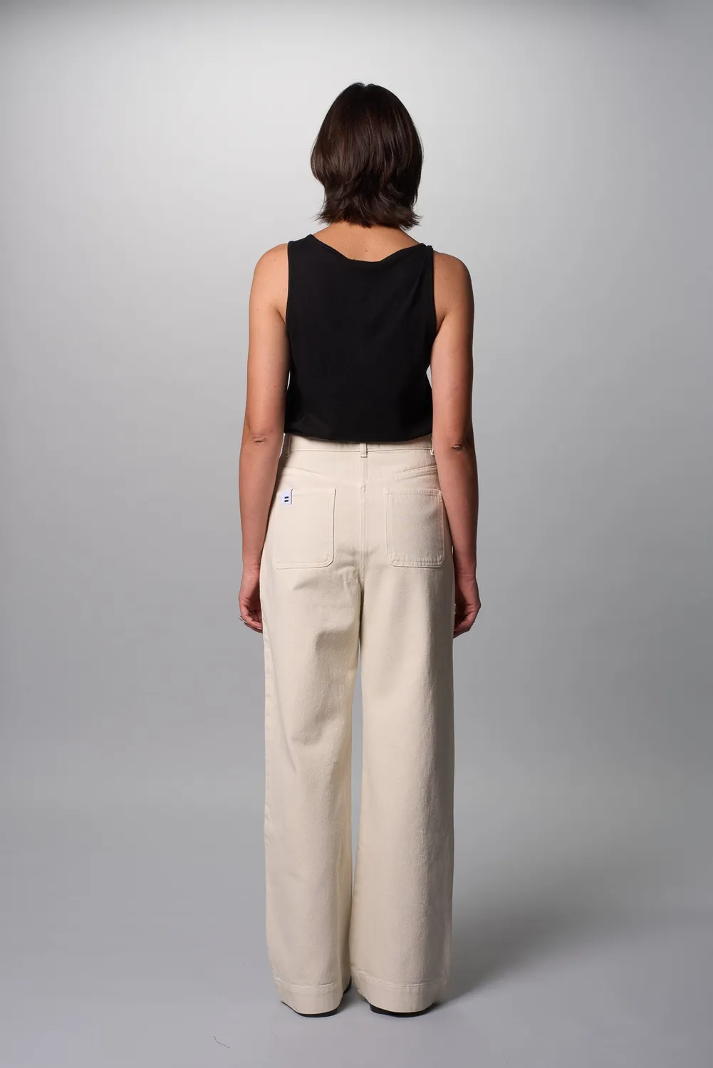 Cotélé Paris Jane pantalon jean écru off white