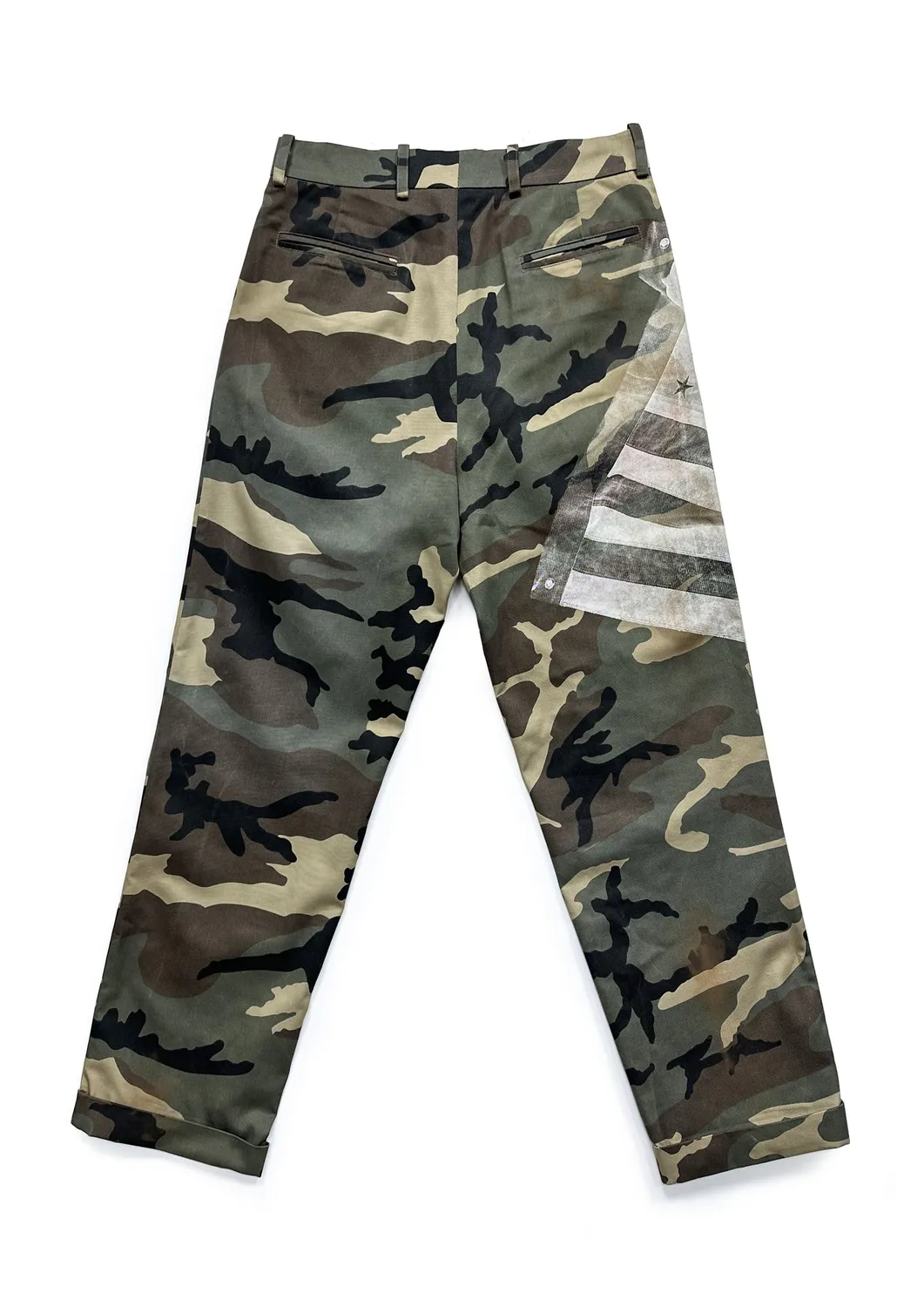 Paolo Leduc Camouflage pantalon tailleur coton camouflage