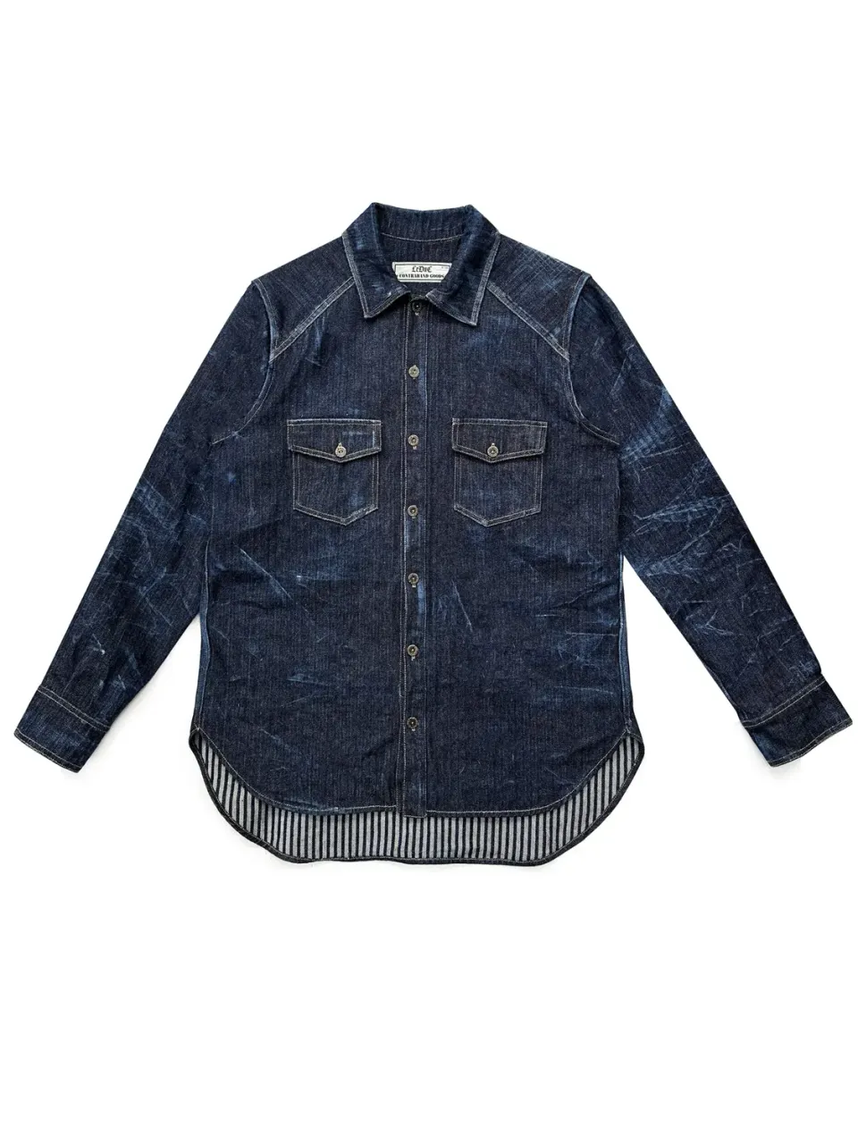 PAOLO LEDUC The Worker chemise denim rayé bleu S
