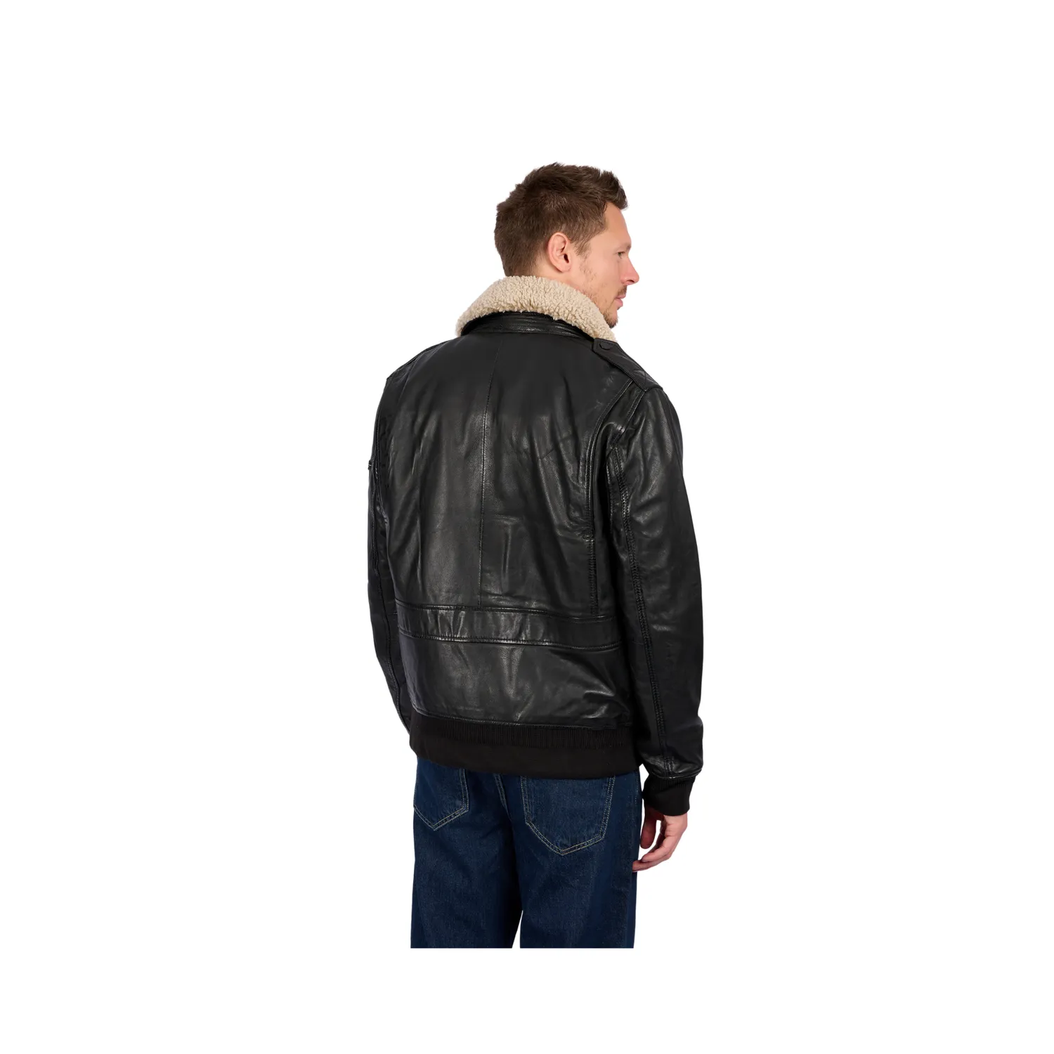 Oakwood Gennaro 64948 blouson cuir noir mouton