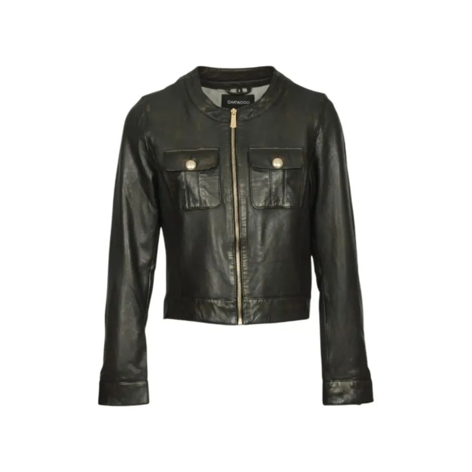 Oakwood Susan 65161 veste cuir marron vieilli
